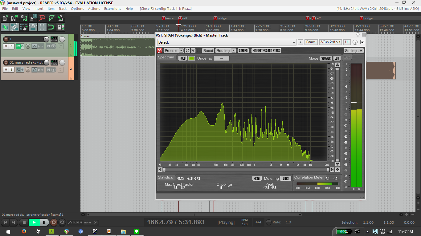 Span vst. Рипер программа для записи звука. Voxengo span Plus. Эквалайзер Рипер. VST анализатор.