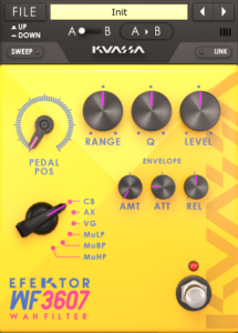 Efektor WF3607 Wah Filter Guitar Effects Software